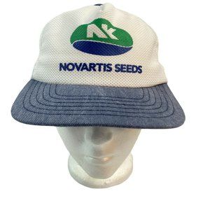 Vintage Novartis Seeds Farm Seed Agricultural Advertising Snapback Hat Cap USA